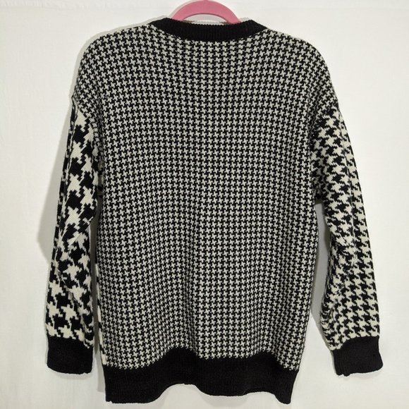 Vintage Houndstooth Allison Smith Cardigan Size M - Picture 6 of 6